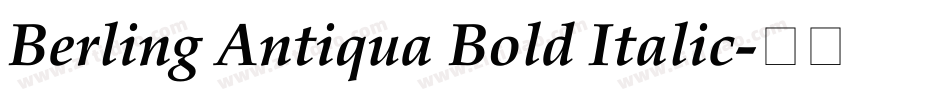 Berling Antiqua Bold Italic字体转换